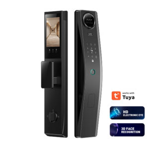 Wooden door camara intercom Face automatic lock