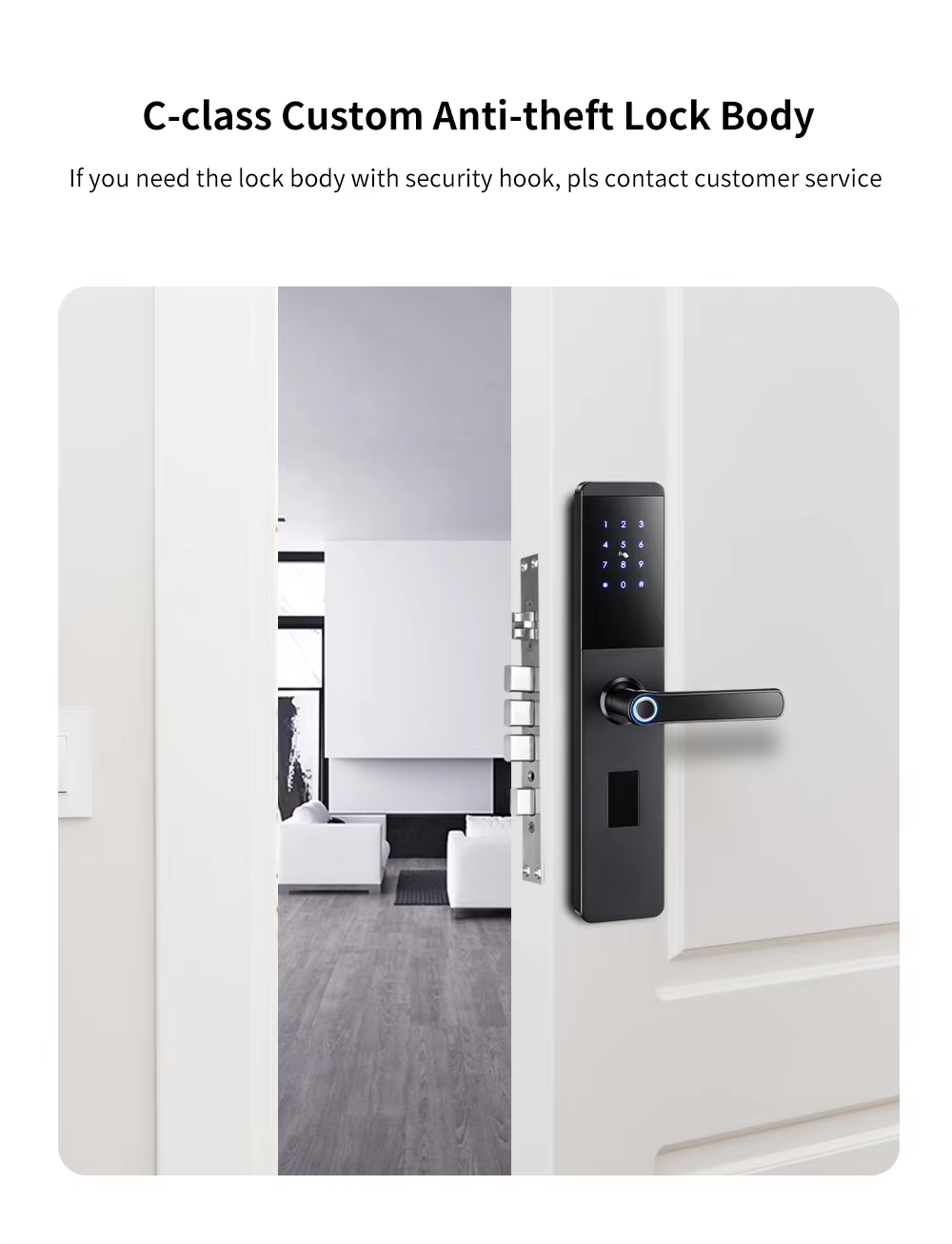 Touchscreen Thin panel 6068 Security Door Lock