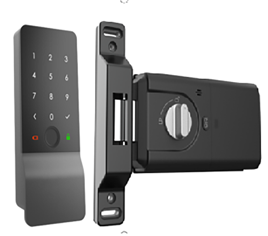 Tuya wooden metal door smart rim lock