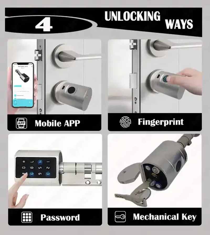 Gold Arab Euro Electronic Cylinder Lock