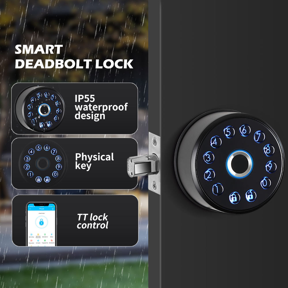 TTlock Physical button Smart Deadbolt Door Lock
