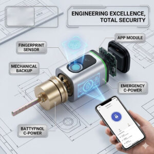 TTlock UK 60mm backset nightlatch smart lock