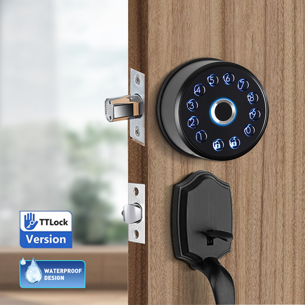 Waterproof fingerprint electronic deadbolt lock