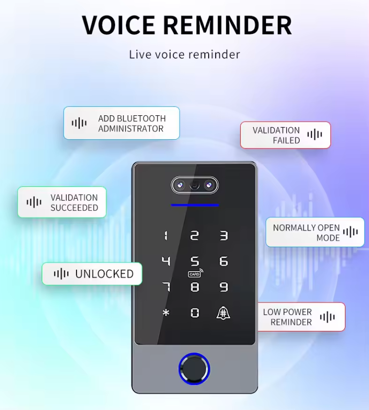 Palm vein Face Camera access control lock