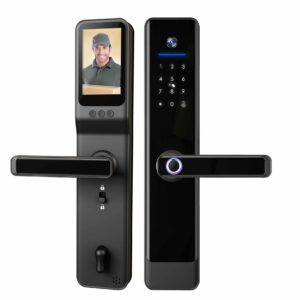 Fireproof Silver Camera Display Entrance door lock