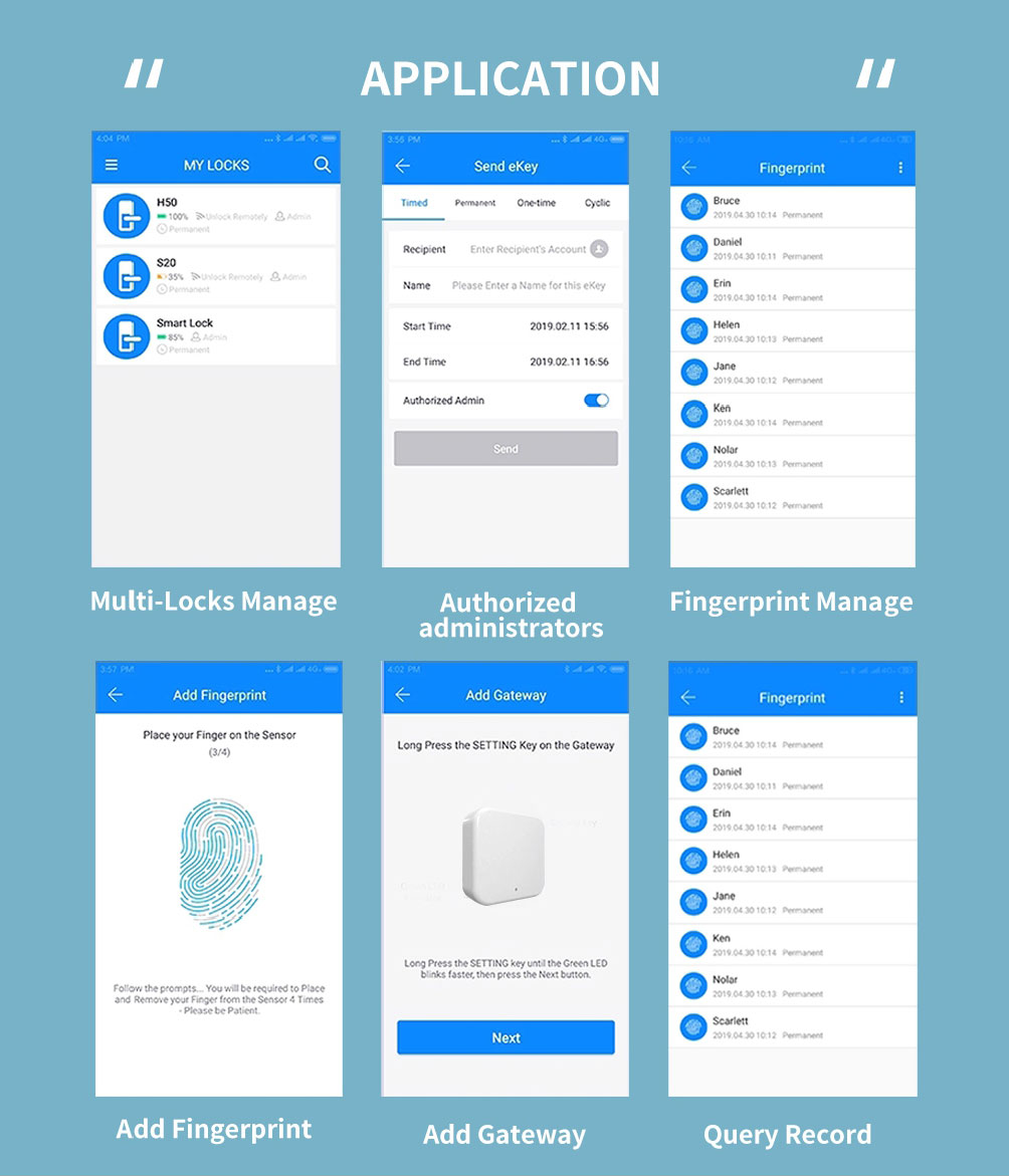 Main Door Passage Mode Smart Lock 