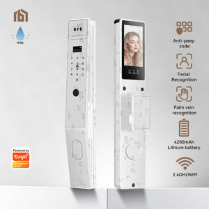 White waterproof automatic door lock