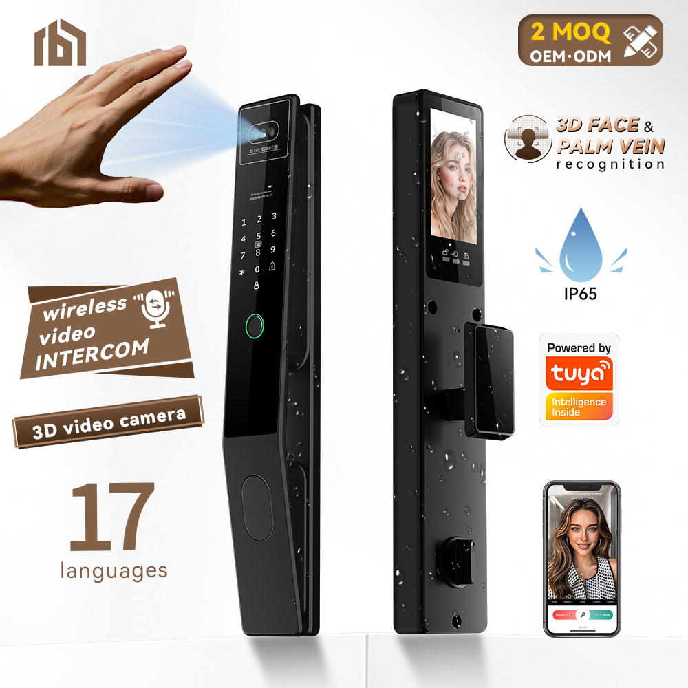 Outdoor weatherproof palm vein face lock
