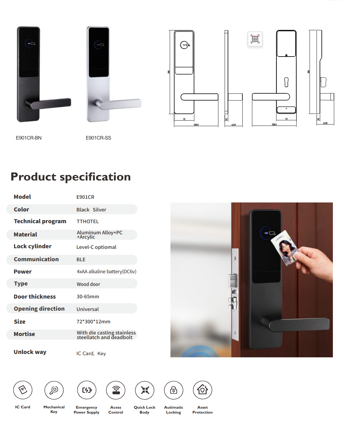 Hotel software system door lock