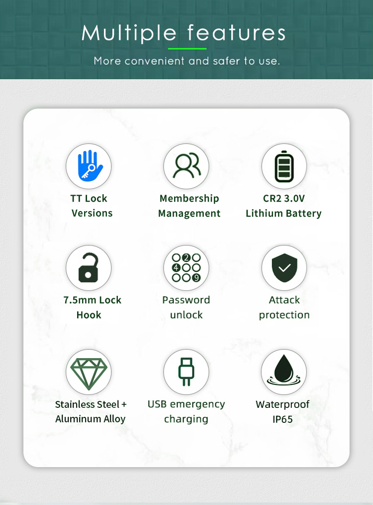 TTlock fingerprint waterproof padlock