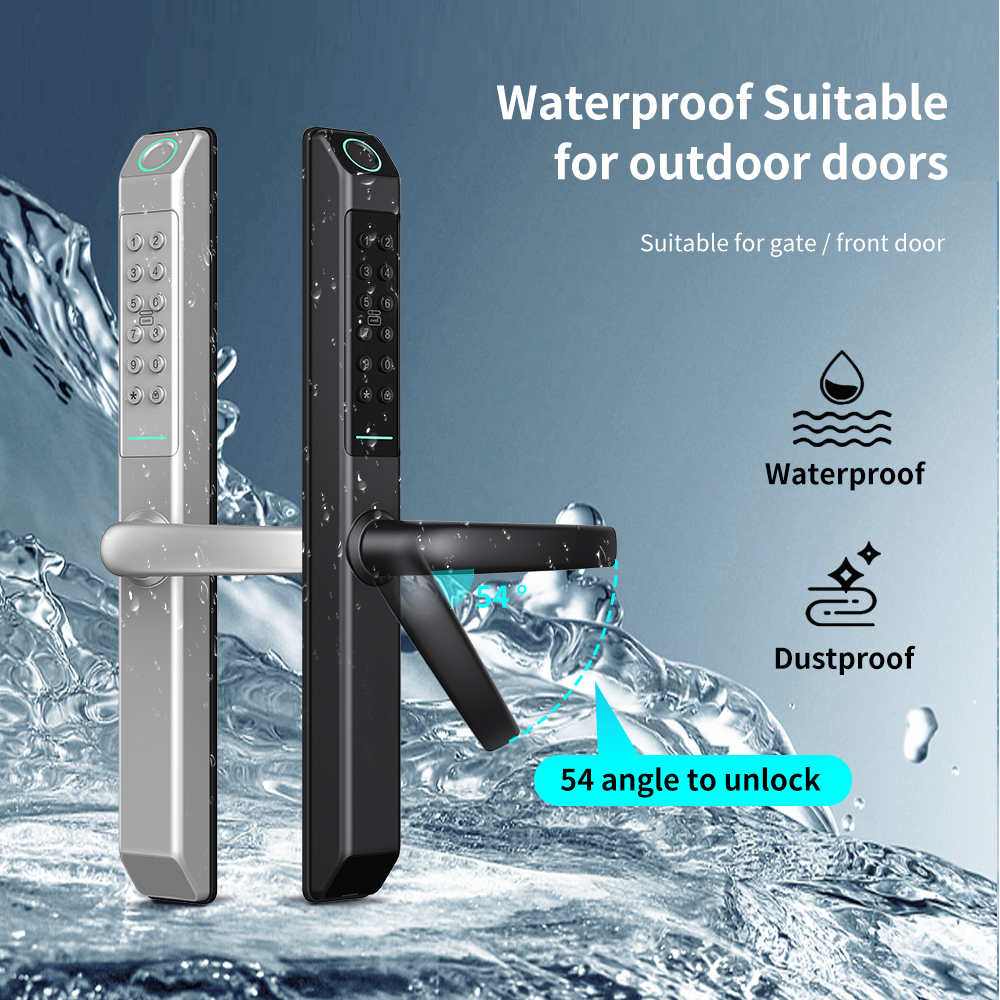White ttlock tuya Smart UPVC Sliding door lock - 图片 4