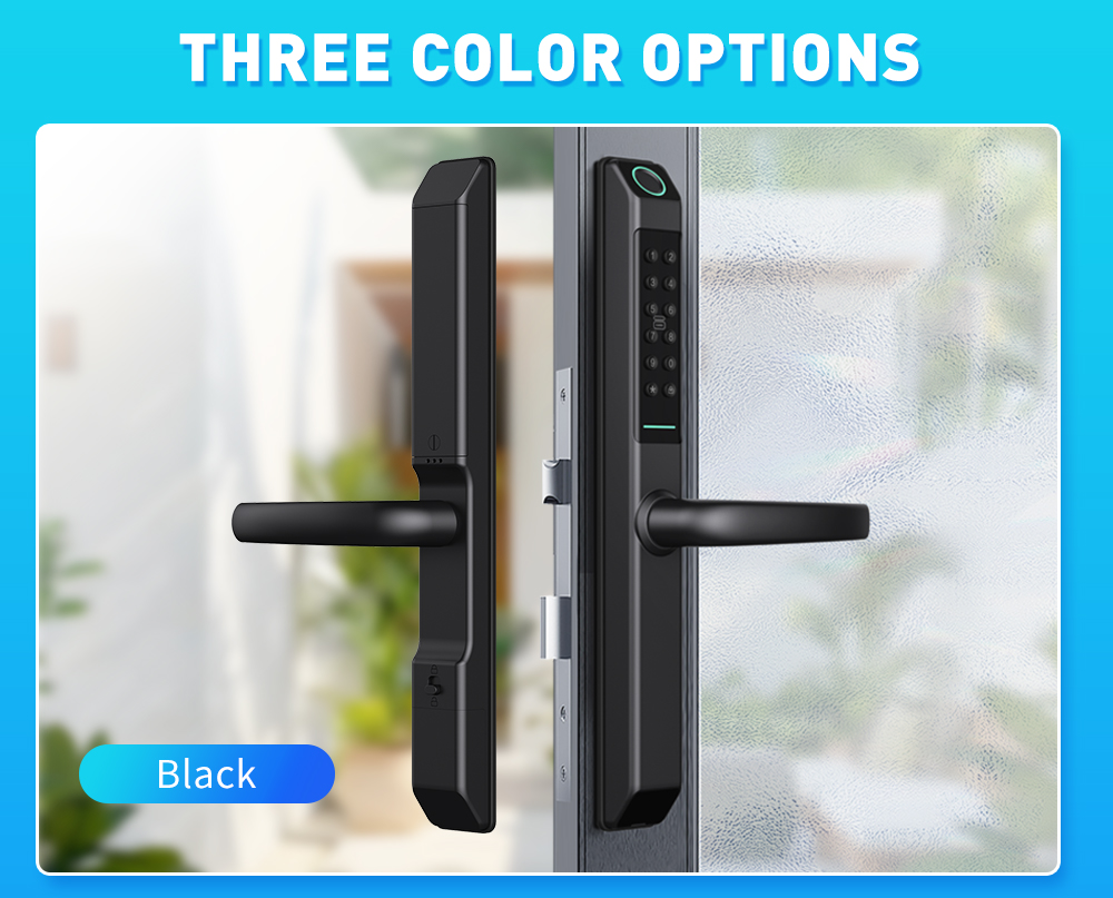 White ttlock tuya Smart UPVC Sliding door lock - 图片 3