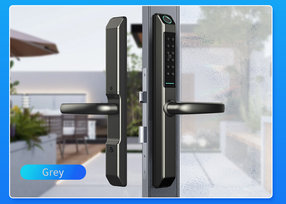 White ttlock tuya Smart UPVC Sliding door lock - 图片 5