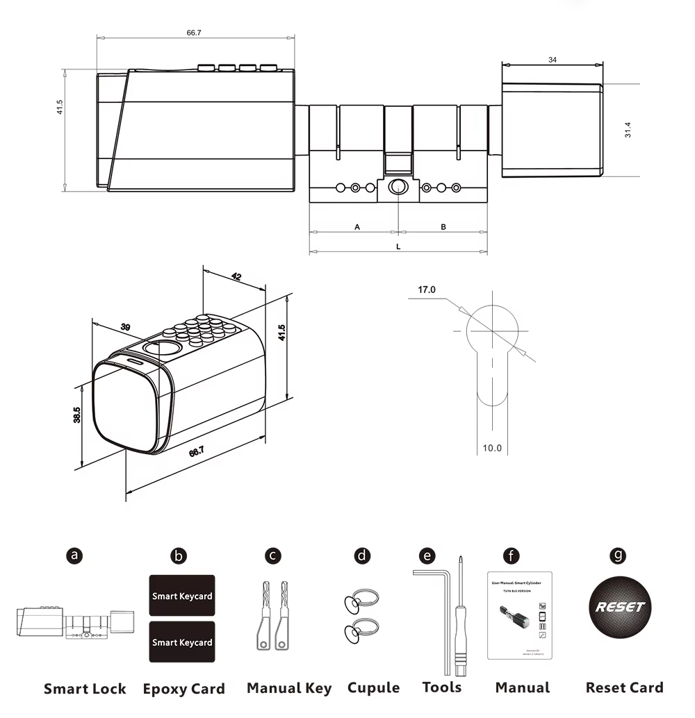 Waterproof IP66 Euro cylinder lock