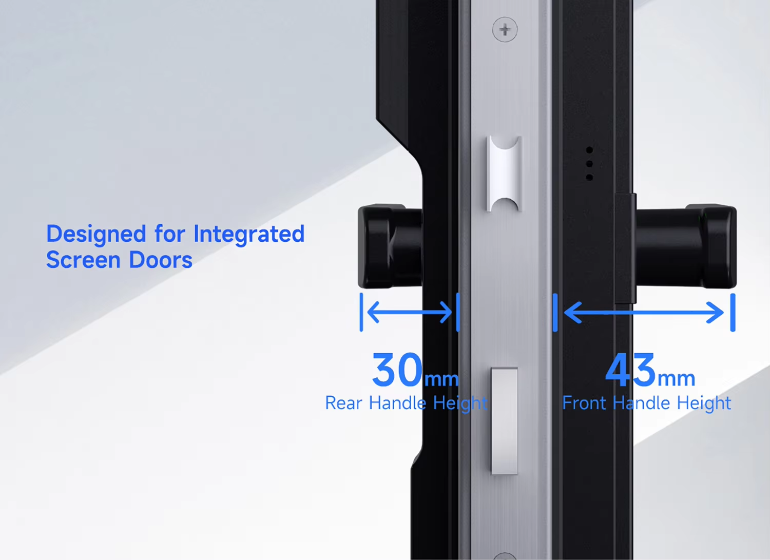Rear handle height 30mm Screen door lock - 图片 3