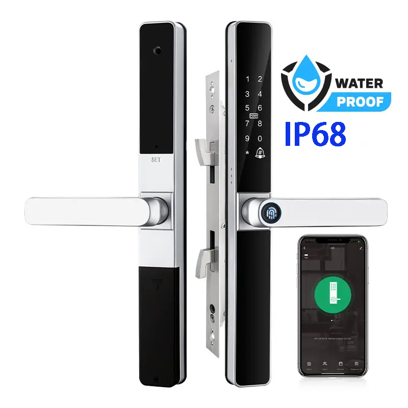 White ttlock tuya narrow smart lock