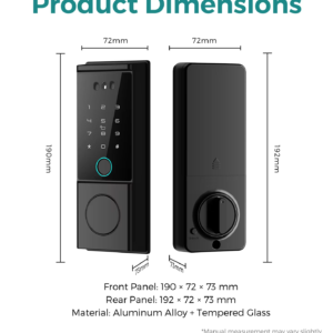 Camera lithium battery tuya wifi Deadbolt Lock